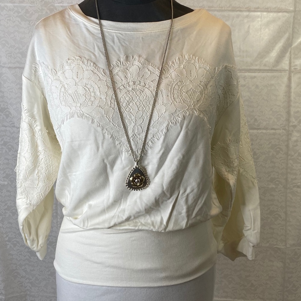 Express Dressy Lace Shirt